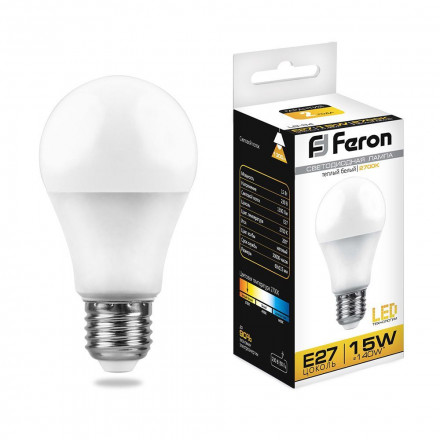 Лампа светодиодная Feron LB-94 Шар E27 15W 2700K арт.25628