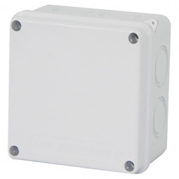 Коробка разветвительная STEKKER EBX31-02-65, 100*100*70 мм, 7 выбивных отверстий, IP65, светло-серая