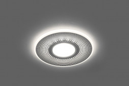 Светильник встраиваемый с белой LED подсветкой Feron CD950 потолочный MR16 G5.3 белый матовый