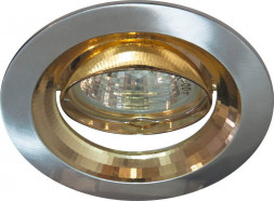 Светильник встраиваемый Feron 2009DL потолочный MR16 G5.3 серебро-золото