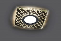 Светильник встраиваемый с LED подсветкой Feron CD984 потолочный MR16 G5.3 прозрачный, хром