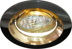 Светильник встраиваемый Feron 2009DL потолочный MR16 G5.3 черный металлик-золото