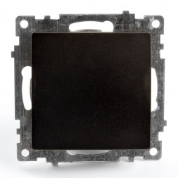 Выключатель 1-клавишный (механизм)STEKKER GLS10-7103-05, 250В, 10А, серия Катрин, черный арт.39603