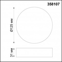 358107 OVER NT19 190 белый Накладной светильник IP20 LED 4000K 10W 85-265V ORNATE