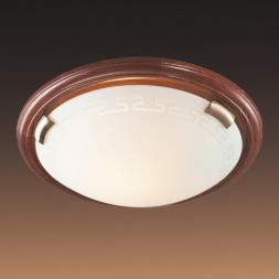 Настенно-потолочный светильник СОНЕКС 360 GRECA WOOD E27 3*100W 220V IP20 белый/коричневый
