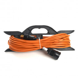 Удлинитель-шнур на рамке 1-местный б/з Stekker, HM02-02-30, 30м, 2*0,75, серия Home, оранжевый арт.39492