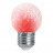 Лампа-строб Feron LB-377 Шарик прозрачный E27 1W красный арт.38210