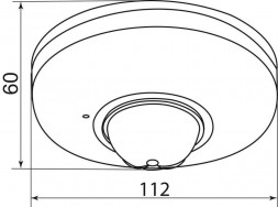 Датчик движения 1200W 6m  120°(гориз.) 360°(верт.) белый SEN5/LX20B арт.22006