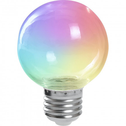 Лампа светодиодная Feron LB-371 Шар прозрачный E27 3W RGB быстрая смена цвета арт.38130