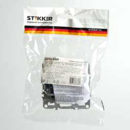 Выключатель 1-клавишный c индикатором (механизм), STEKKER, PSW10-9101-03, 250В, 10А, серия Эрна, черный арт.49146