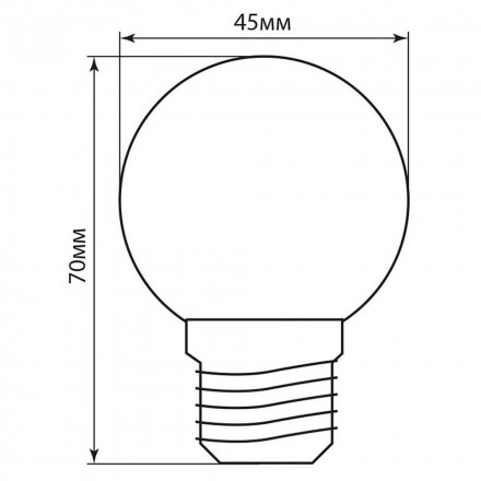 Лампа светодиодная Feron LB-37 Шарик E27 1W 6400K матовый арт.25115