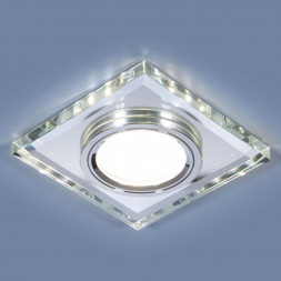 Встраиваемый точечный светильник со светодиодной подсветкой серебро/зеркальный Elektrostandard 2229 MR16