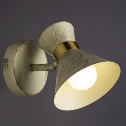 Светильник настенный Arte Lamp A1406AP-1WG BALTIMORE бело-золотой 1хE14х40W 220V