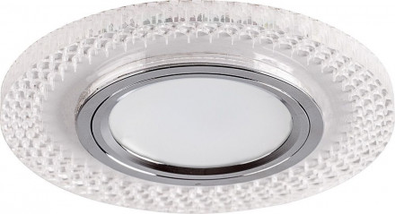 Светильник встраиваемый с белой LED подсветкой Feron CD955 потолочный MR16 G5.3 прозрачный