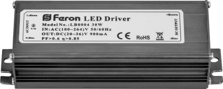 Трансформатор электронный для светодиодного чипа 25W DC(20-36V) (драйвер), LB0004 арт.21052