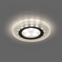 Светильник встраиваемый с белой LED подсветкой Feron CD8060 потолочный MR16 G5.3 белый матовый арт.32570