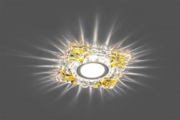 Светильник встраиваемый с белой LED подсветкой Feron CD920 потолочный MR16 G5.3 прозрачный-желтый