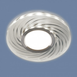 Точечный светильник с LED подсветкой белый/зеркальный Elektrostandard 2249 MR16