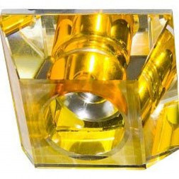Светильник потолочный, JC G4 с желтым стеклом, хром, JD170