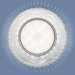 Точечный светильник с LED подсветкой зеркальный/белый Elektrostandard 3036 GX53