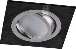Светильник встраиваемый Feron DL2801 потолочный MR16 G5.3 черный-хром арт.32638