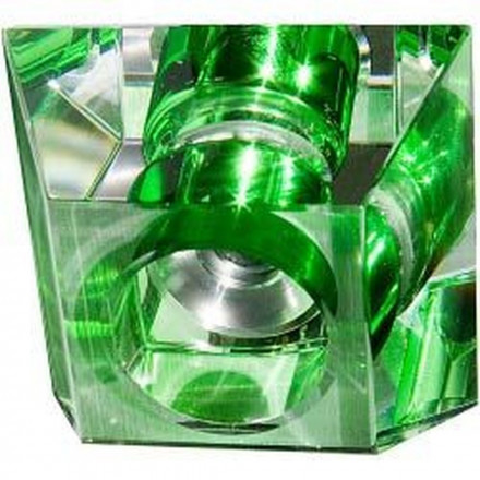 Светильник потолочный, JC G4 с зеленым стеклом, хром, JD170