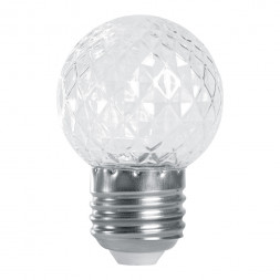 Лампа-строб Feron LB-377 Шарик прозрачный E27 1W 6400K арт.38220