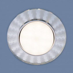 Точечный светильник с LED подсветкой зеркальный/белый Elektrostandard 3038 GX53