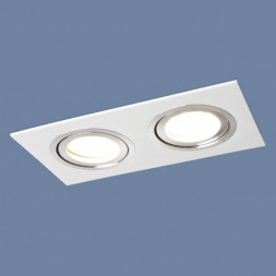 Точечный светильник с белой шлифованной поверхностью белый Elektrostandard 1051/2