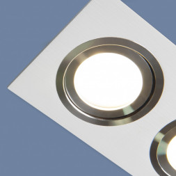 Точечный светильник с белой шлифованной поверхностью белый Elektrostandard 1051/2