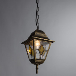 Уличный светильник Arte Lamp A1015SO-1BN BERLIN черно-золотой 1хE27х75W