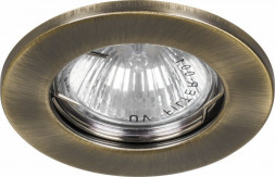 Светильник встраиваемый Feron DL10 потолочный MR16 G5.3 античное золото
