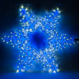 Световая фигура 230V, дюралайт 12 м  24 LED/м (синий+белый), шнур 1,6м IP44, 80*80 см, LT064 арт.26953