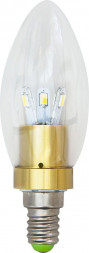 Лампа светодиодная, 6LED(3.5W) 230V E14 2700K золото, LB-70