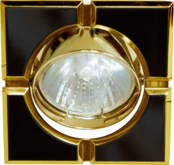 Светильник потолочный, MR16 G5.3 черный-золото, 098T-MR16-S
