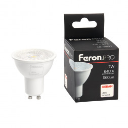 Лампа светодиодная Feron.PRO LB-1607 GU10 7W 6400K арт.38184