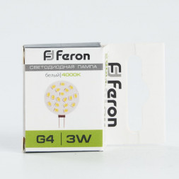 Лампа светодиодная Feron LB-16 G4 3W 4000K арт.25093