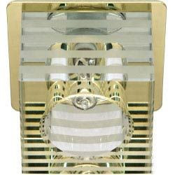 Светильник потолочный, JCD9 35W G9 с прозрачным-матовым  стеклом, золото, DL-172 арт.18876