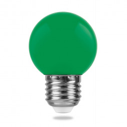 Лампа светодиодная Feron LB-37 Шарик E27 1W Зеленый арт.25117