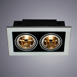 Светильник потолочный поворотный Arte Lamp A5930PL-2SI CARDANI MEDIO серебро 2хG5,3х50W 2700К 220V