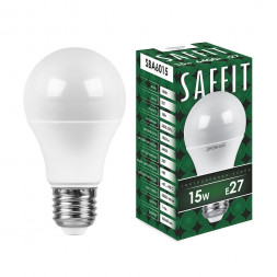 Лампа светодиодная SAFFIT SBA6015 Шар E27 15W 6400K арт.55012