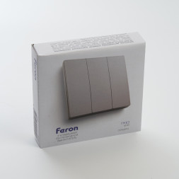Выключатель беспроводной FERON TM83 230V, 500W, трехклавишный, серебро