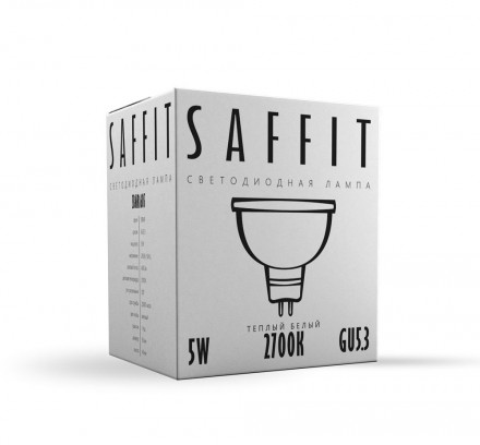 Лампа светодиодная SAFFIT SBMR1605 MR16 GU5.3 5W 2700K