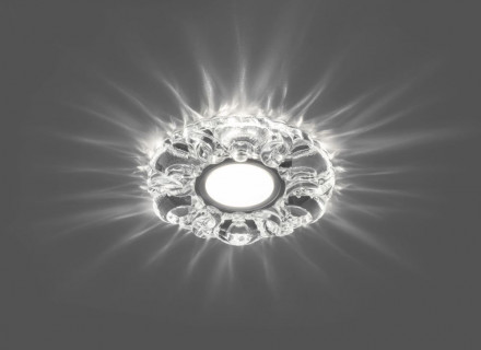 Светильник встраиваемый с белой LED подсветкой Feron CD918 потолочный MR16 G5.3 прозрачный