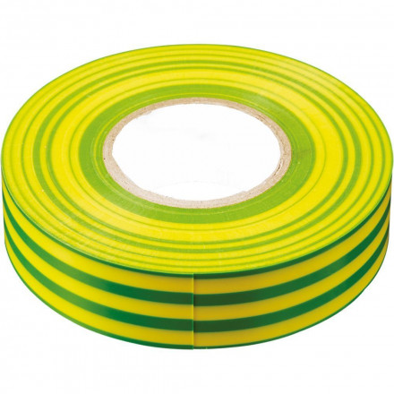 Изоляционная лента STEKKER INTP01319-20 0,13*19мм, 20 м. желто-зеленая арт.32842