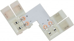Комплект L коннекторов  с соединителем для светодиодной ленты (5050/10мм), LD185 арт.23132