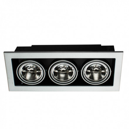 Светильник потолочный поворотный Arte Lamp A5930PL-3SI CARDANI MEDIO серебро 3хG5,3х50W 2700К 220V