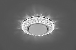 Светильник встраиваемый с белой LED подсветкой Feron CD4026 потолочный GX53 без лампы прозрачный