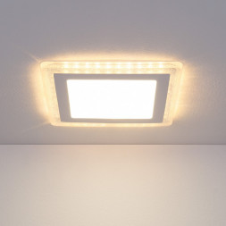 Встраиваемый потолочный светодиодный светильник белый Elektrostandard DLS024 10W 4200K
