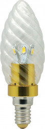 Лампа светодиодная, (3.5W) 230V E14 6400K золото, LB-77 арт.25346